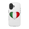 Italy Flag Heart Phone Case — Magnetic Impact‑Resistant Protective Cover