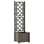 Garden Planter with Trellis 16.9"x16.9"x55.9" PP Anthracite