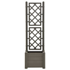 Garden Planter with Trellis 16.9"x16.9"x55.9" PP Anthracite