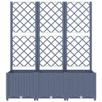 Garden Planter with Trellis Blue Gray 47.2"x15.7"x53.5" PP