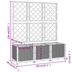 Garden Planter with Trellis Blue Gray 47.2"x15.7"x53.5" PP