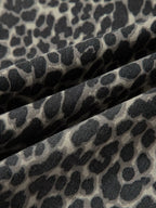 Leopard Print High Waist Barrel Jeans