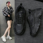 Thick-Bottom Breathable White Shoes for Women — Stylish & Cushioned