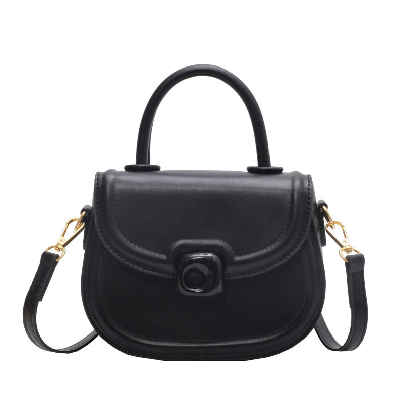 Minimalist Round PU Leather Crossbody Bag