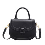 Minimalist Round PU Leather Crossbody Bag