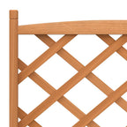 Planter with Trellis and Wheels Brown Solid Wood Fir