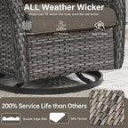 Outdoor Swivel Rocker Patio Chairs Set with Table