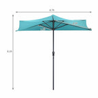 9Ft Patio Bistro Half Round Umbrella