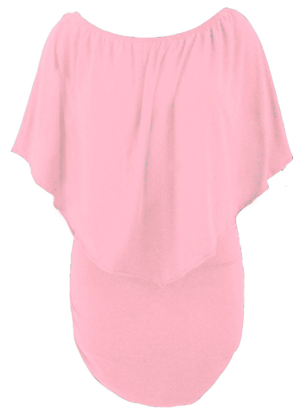 Plus size  Dressing Layered Fiery Red Mini Poncho Dress