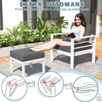 Modern Aluminum Patio Furniture Set with Cushions and Table
