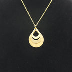 Cross Border Water Drop Combination Pendant Can Be Engraved With Letter Name Creative English Jewelry Mother's Day Gift