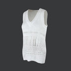 Women’s Solid Color Thin White Pullover Vest