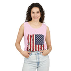 Distressed American Flag Tank Top  Patriotic USA Sleeveless Shirt for 4th of July Summer and Everyday Wear