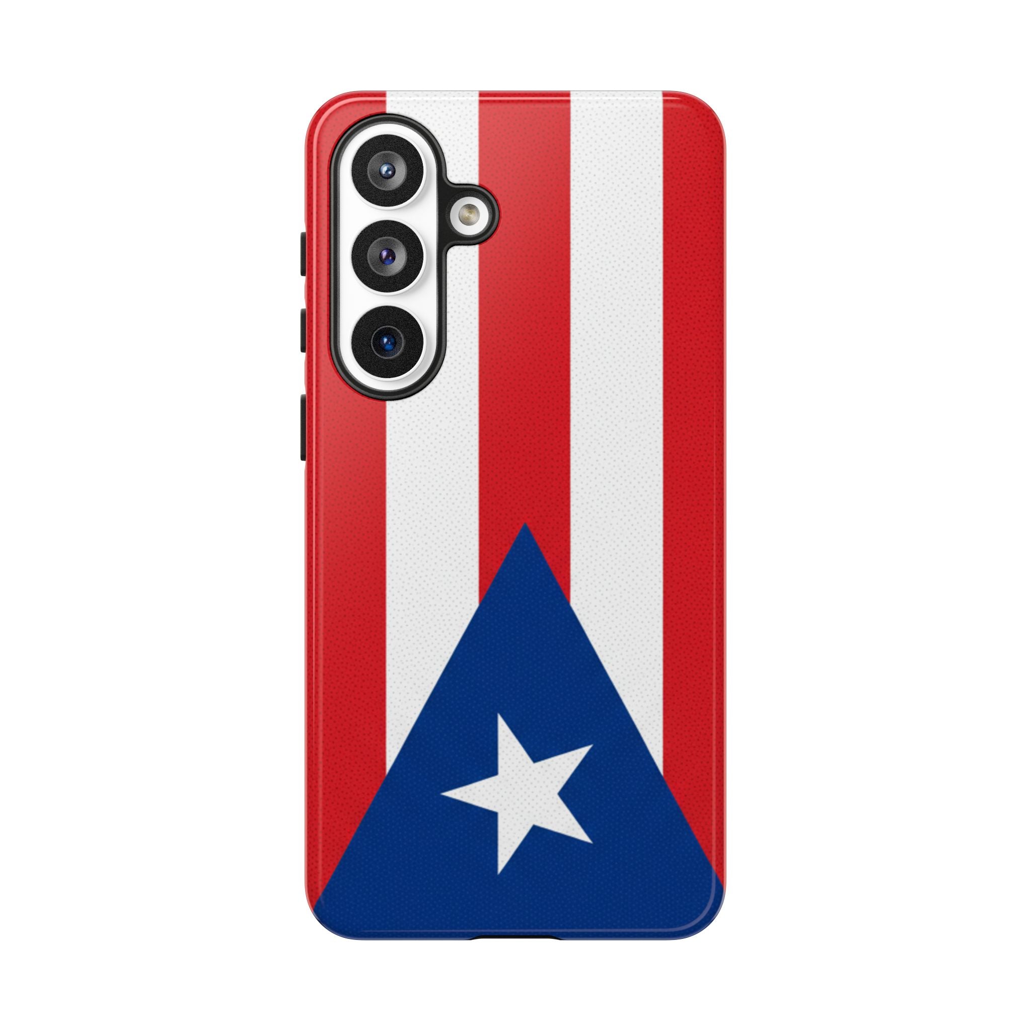 Puerto Rico Flag Tough Phone Case Patriotic Red & White Stripe Design