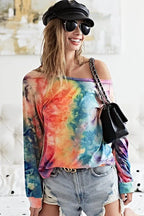 BiBi Tie Dye Soft Knit Jersey Top