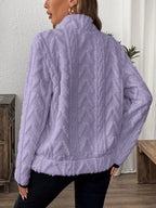 Full Size Fleece Half Zip Sweatshirt Plus Size