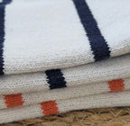 Women’s Knit Button Cardigan with Striped Short Sleeves