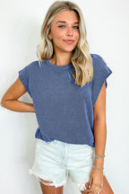 Canton Twisted Ribbed Textured Plain T Shirt