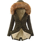 Slim Warm Hooded Padded Jacket for Women