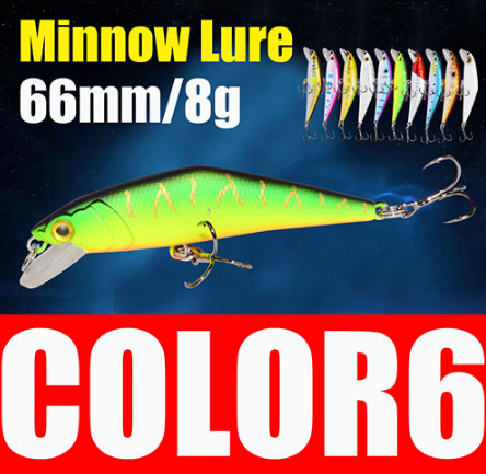 AFISHLURE Bass Wobblers Trout Fishing Lure  66mm/8g Minnow  Hard Baits Iscas Artificial Pesca Leurre
