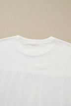 White FOOTBALL 3D Letter Graphic Crew Neck Sweatshirt