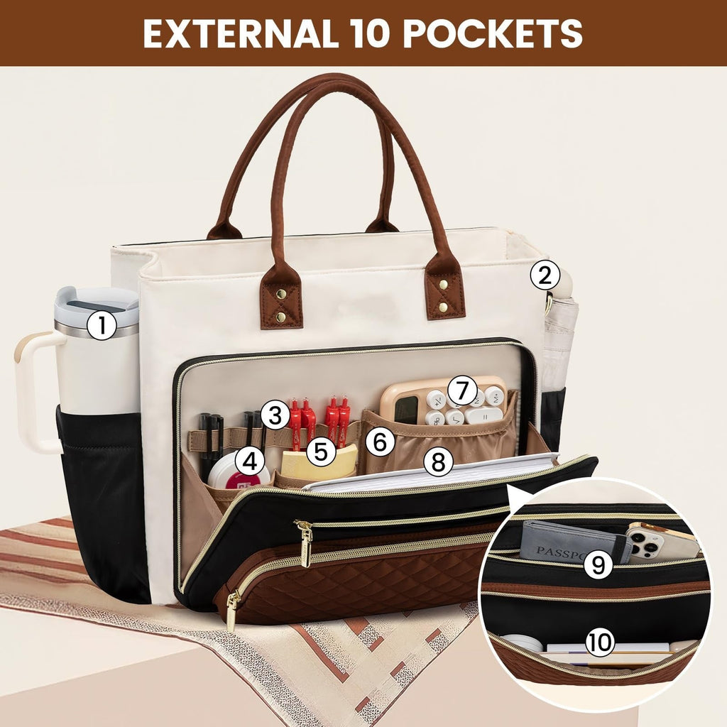 Expandable Travel Work Briefcase Tote Bag