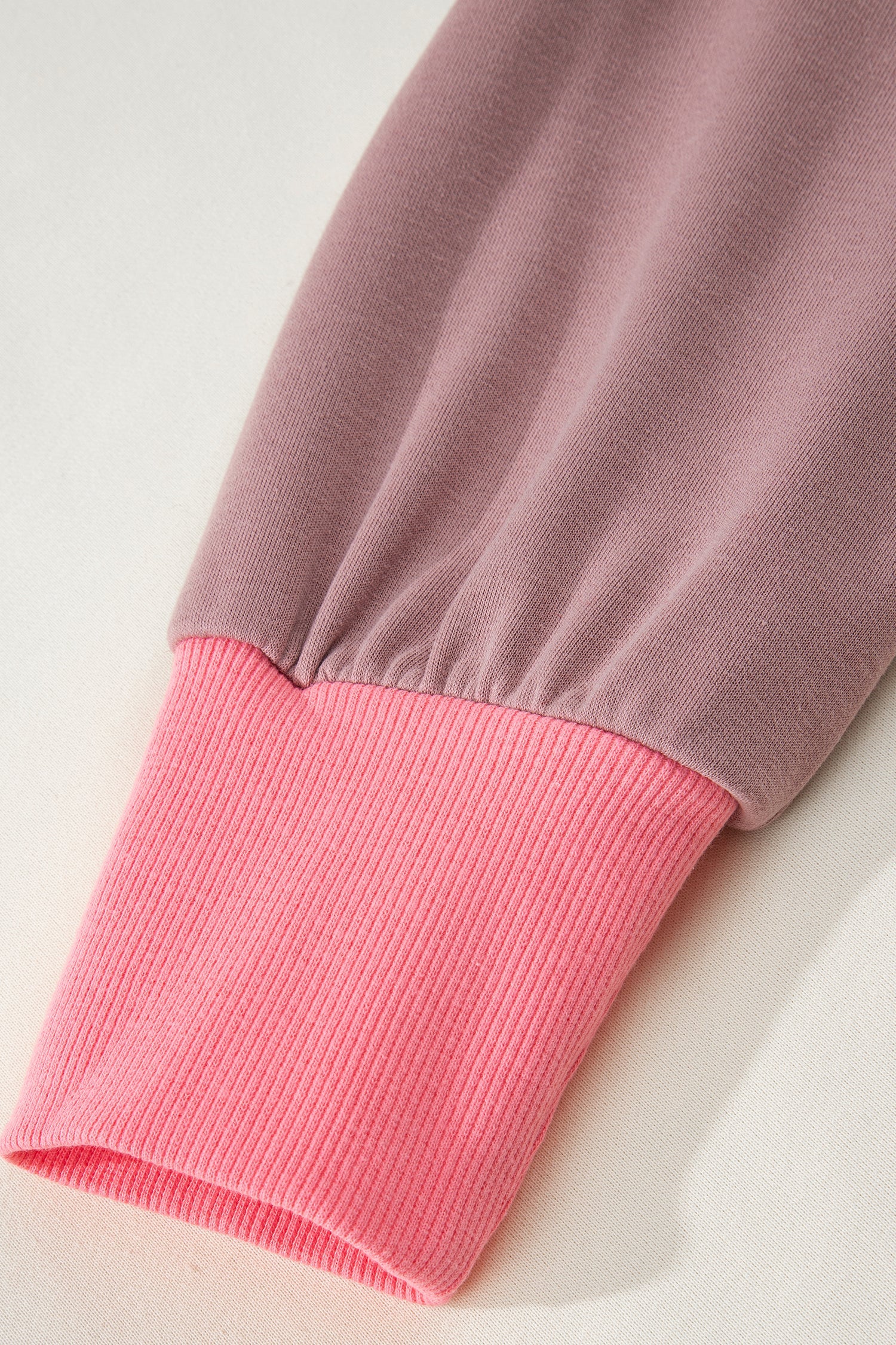 White Color Block Striped Patchwork Dolman Slit Sweatshirt