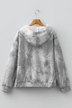 Light Pink Camouflage Woodland Print Oversized Sporty Hoodie