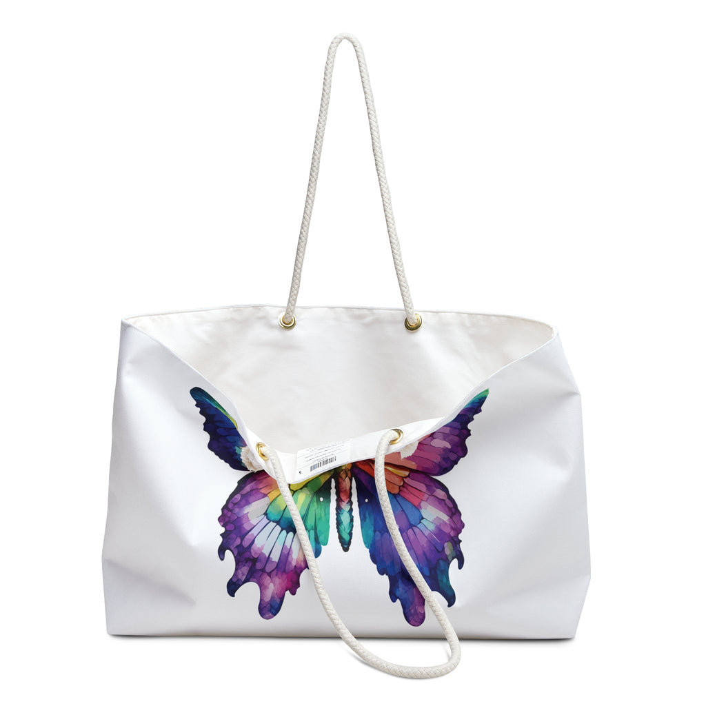 Butterfly Weekender Bag, Colorful Travel Tote, Stylish Weekend Bag, Beach Bag, Overnight Bag, Gift for Her
