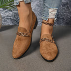 Women’s Pointed Toe Chunky Heel Shoes