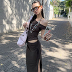 Women's Off-Shoulder Vest & Skirt Two-Piece Set
