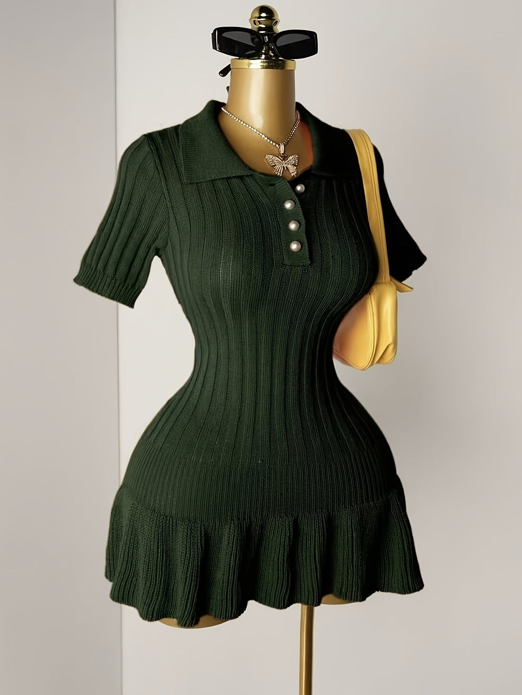 Short Sleeve Sweater Dress