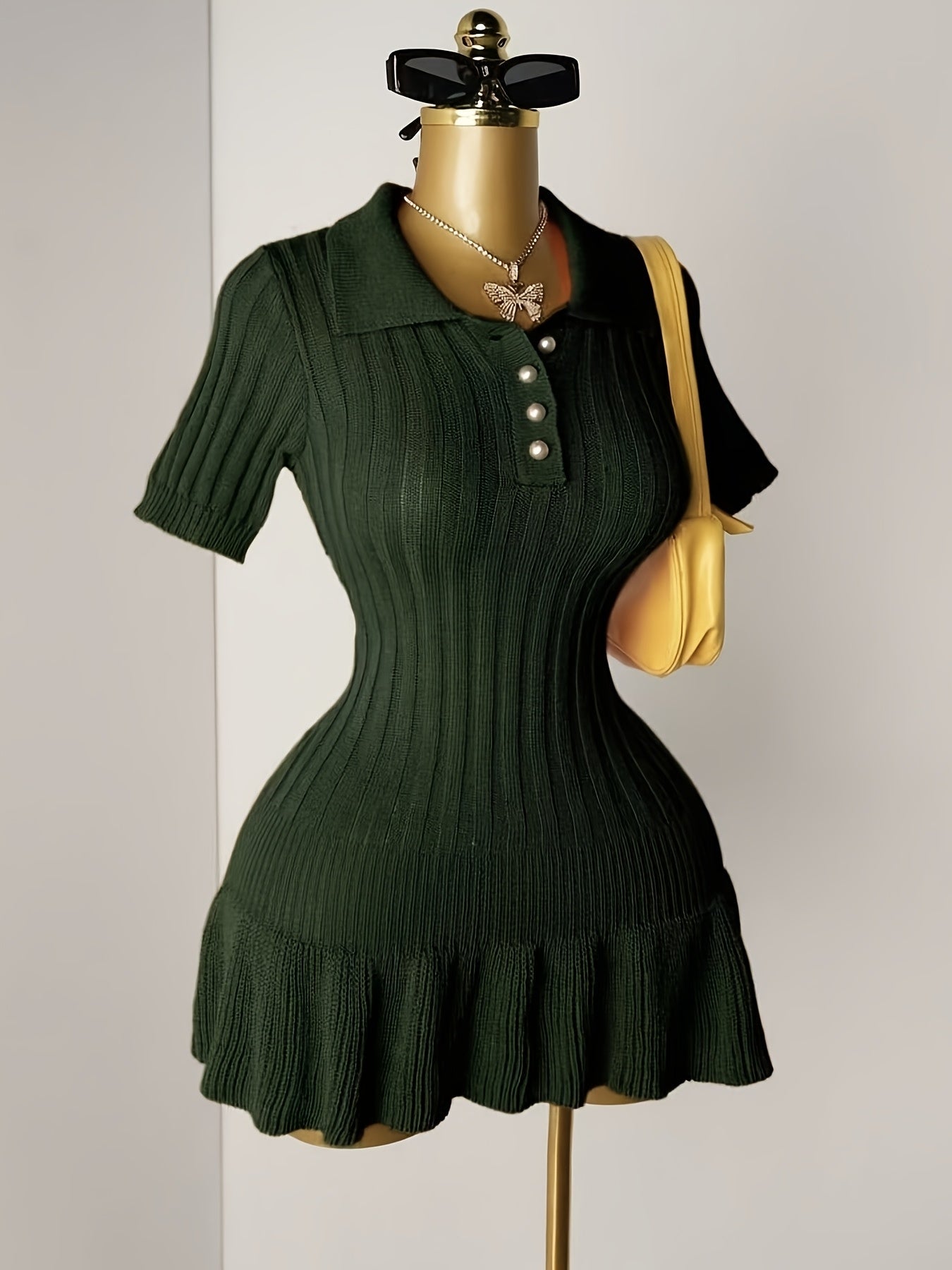 Short Sleeve Sweater Dress