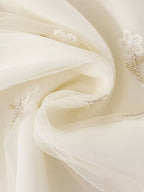 Children's Embroidered Floral Tulle Dress with Lace Detail