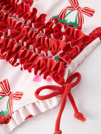 Strawberry  Cherry Girls One-piece Swimsuit