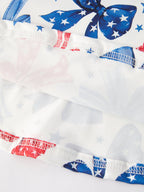 4th Of July Bow Star Girls Dress