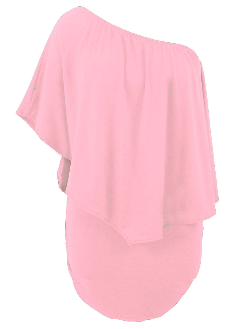 Plus size  Dressing Layered Fiery Red Mini Poncho Dress