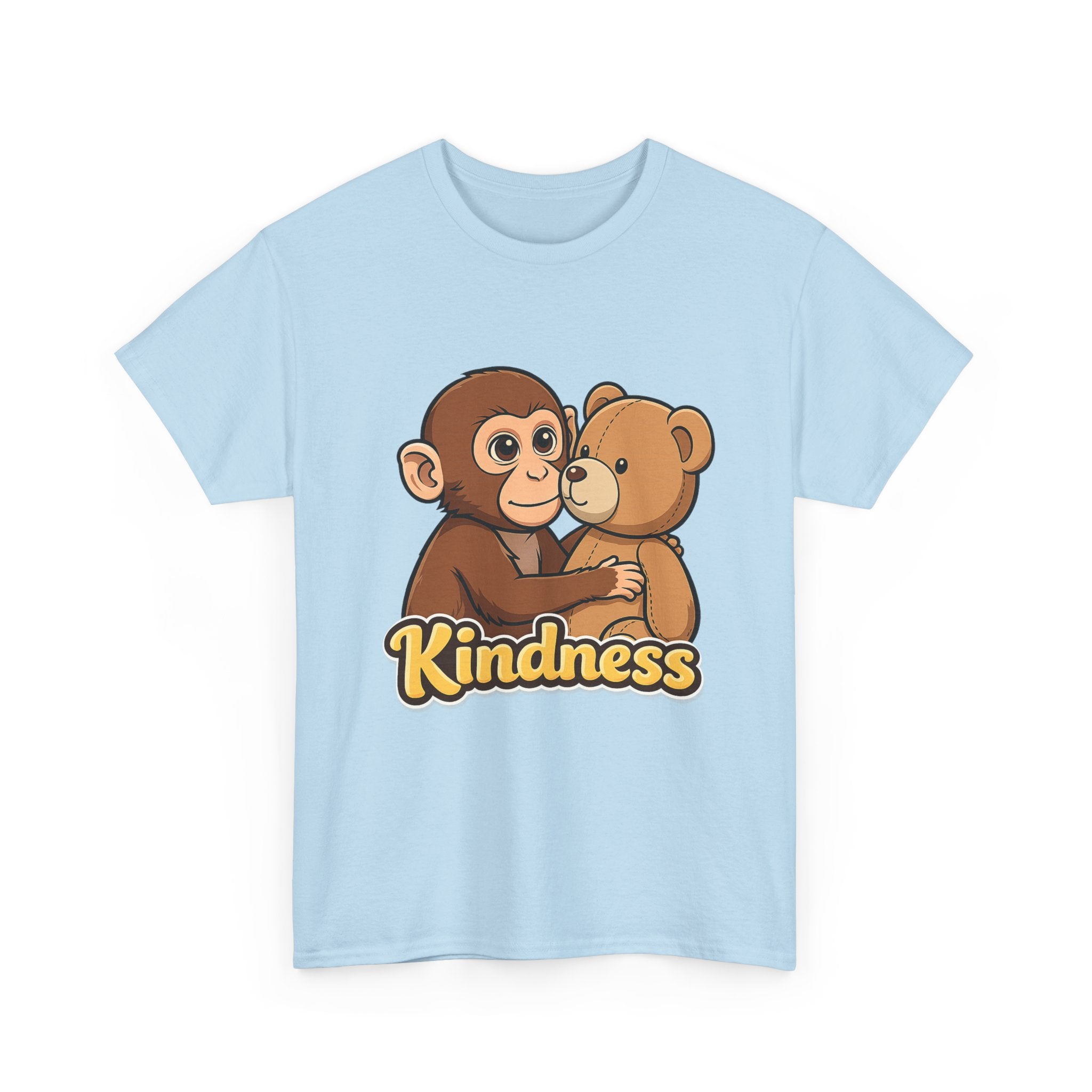 Kindness Monkey & Bear T-Shirt — Cute Hug Graphic Tee