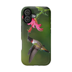 Hummingbird Floral Phone Case — Magnetic Impact-Resistant Protection