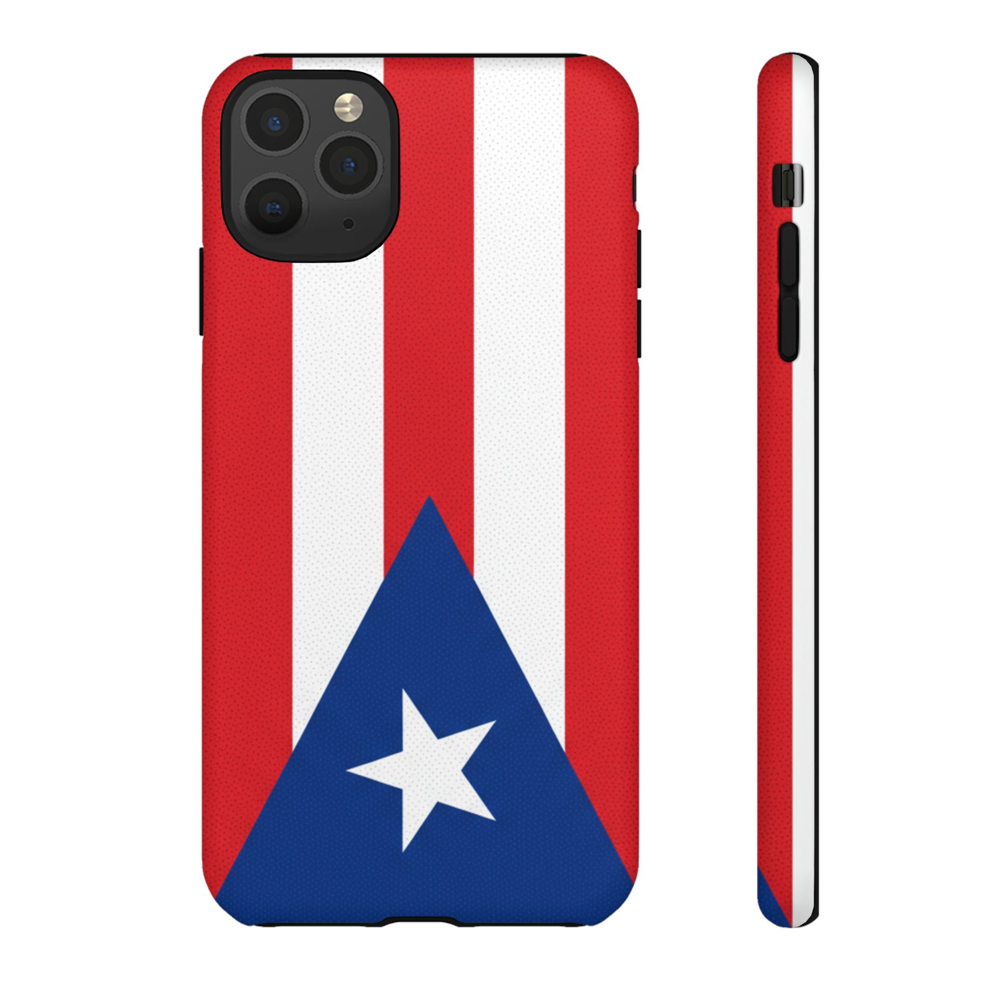 Puerto Rico Flag Tough Phone Case Patriotic Red & White Stripe Design