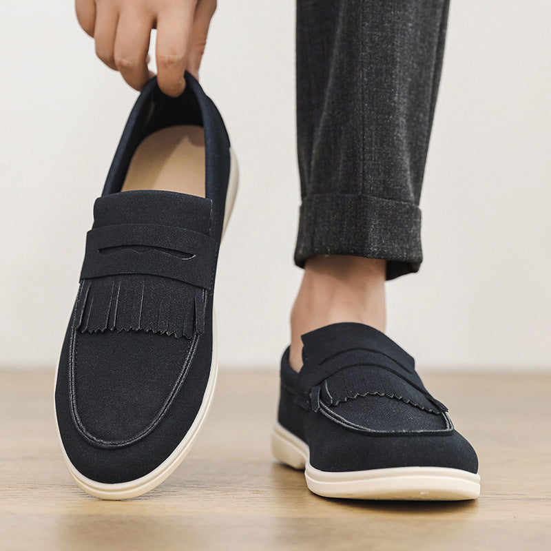Men's Matte Suede Slip-On Loafers