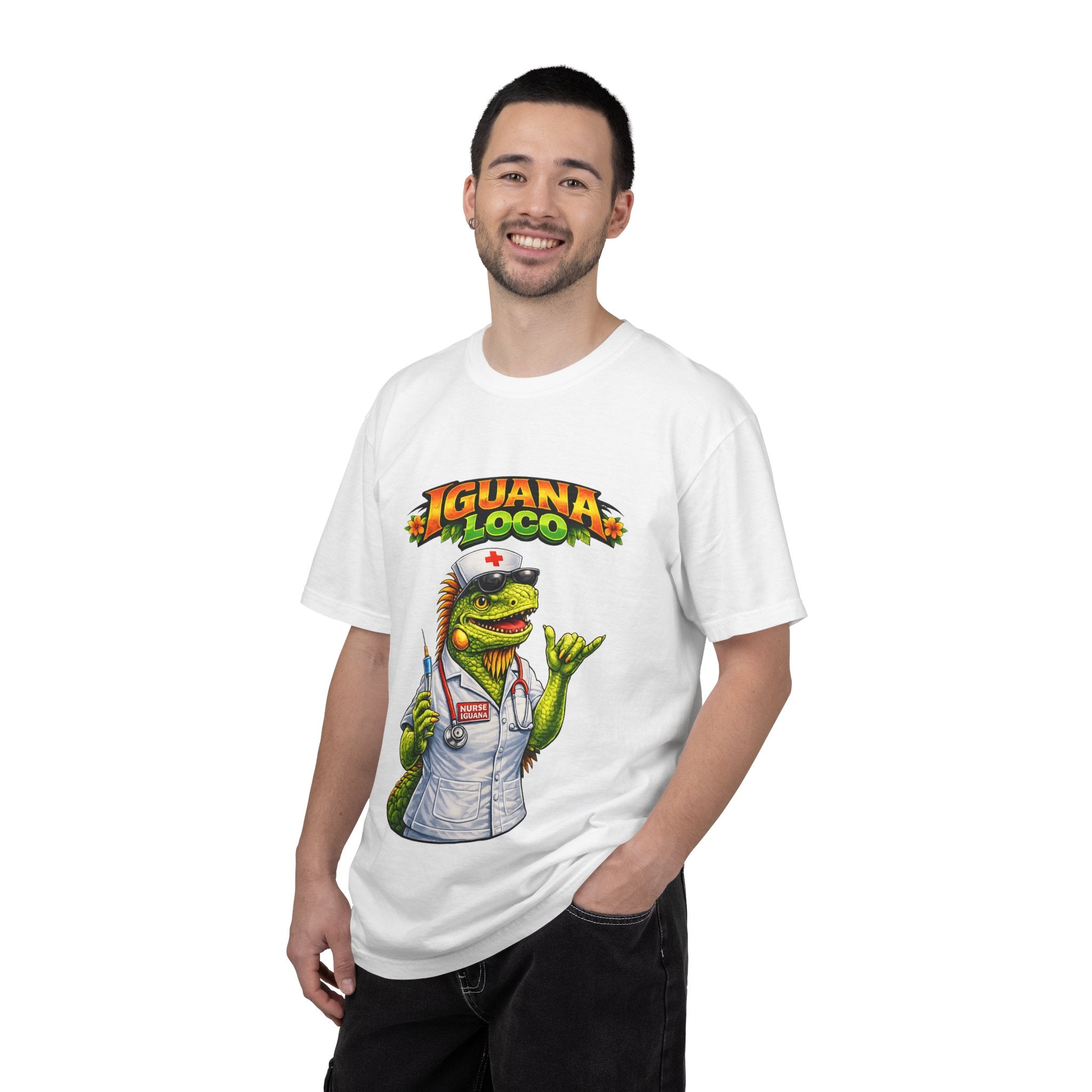Nurse Iguana Loco Unisex Garment-Dyed T-shirt
