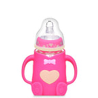 Silicone Glass Baby Bottle with Anti-Drop Design