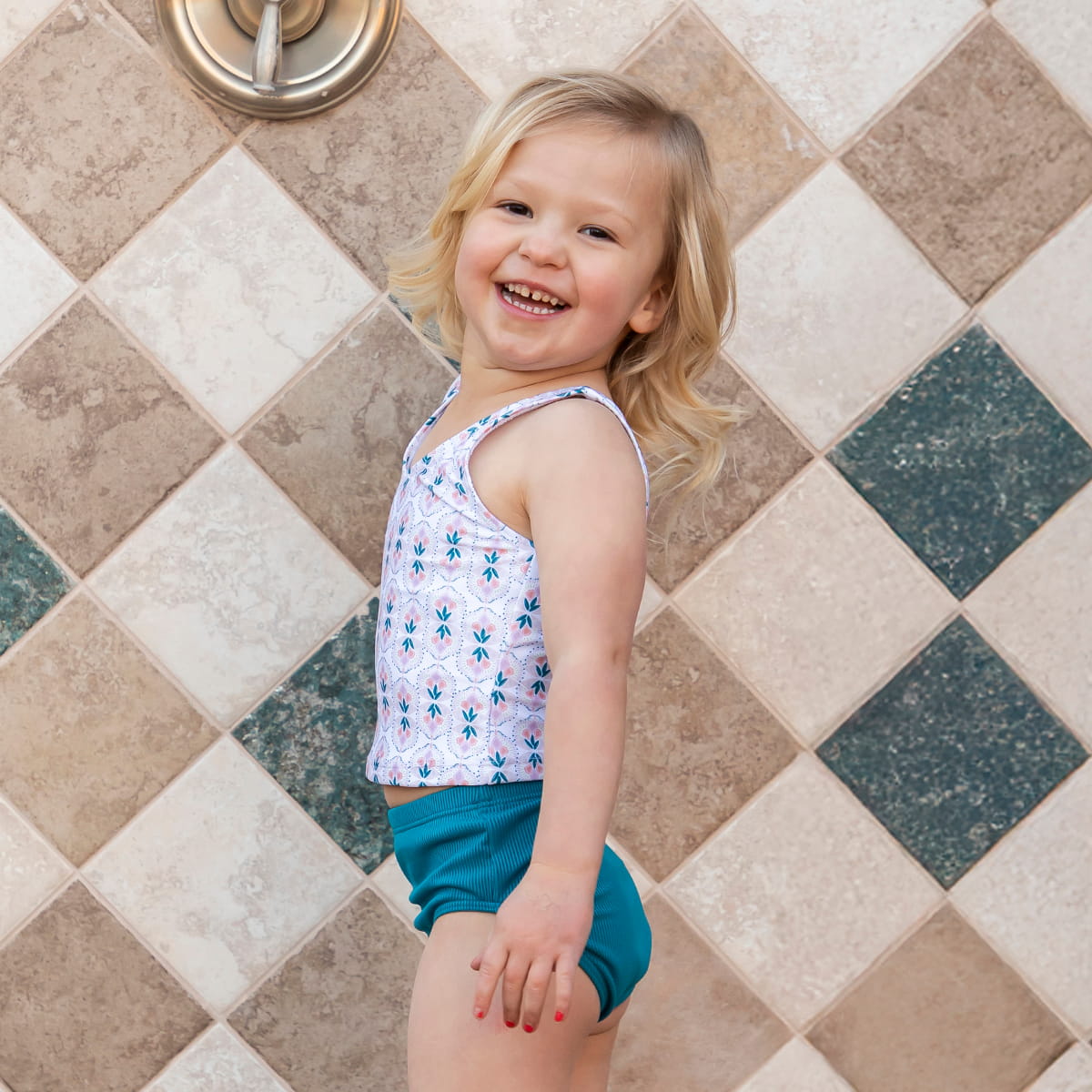 V Neck Tankini Top (Girls)