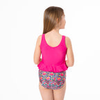 V Neck Peplum Tankini Top (Girls)