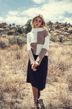 COLORBLOCK KNIT SWEATER