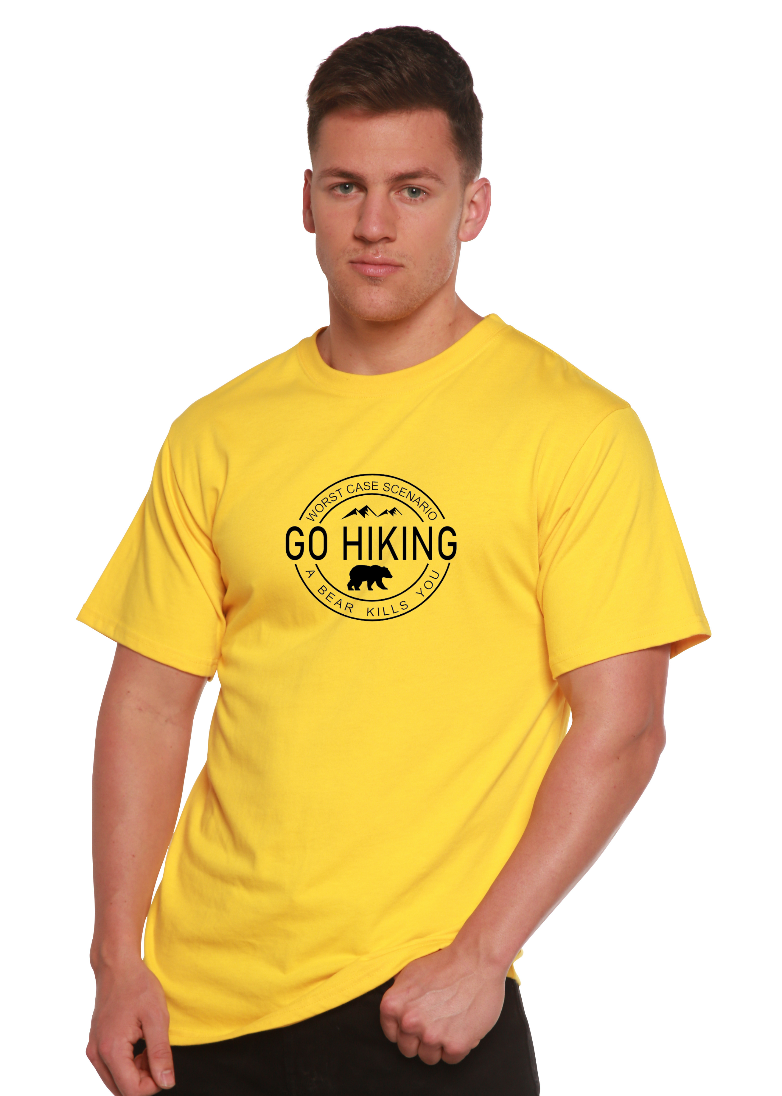 Go Hiking Men's Bamboo Viscose/Organic Cotton Short Sleeve Graphic T-Shirt