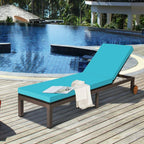 Back Adjustable Cushioned Patio Rattan Lounge Chair