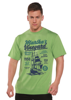 Martha's vineyard Men's Bamboo Viscose/Organic Cotton Short Sleeve Graphic T-Shirt