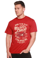 Born To Be Pilot Men's Bamboo Viscose/Organic Cotton Short Sleeve Graphic T-Shirt